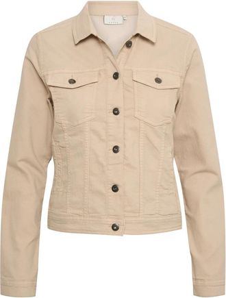 Kaffe Kazelina Denim Jacket - Dames - Spijkerjassen - Beige - S - Denim - Jassen