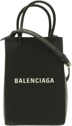 Balenciaga Pre-owned Leren Telefoonhouder Tas - Dames - Vintage Mini Tas - Zwart - ONE Size - Leer - Vintage