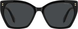 Polaroid Butterfly Zonnebril - Dames - Zonnebrillen - Zwart - 56 MM - Accessoires