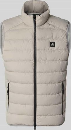 Marc O'Polo Regular Fit Steppweste mit Reißverschlusstaschen in Hellgrau, Größe XXXL