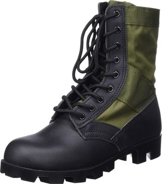 Mil-Tec US Army Combat Vietnam Era Jungle Mens Boots Military Panama Sole, Men, olive,12 UK (46 EU )