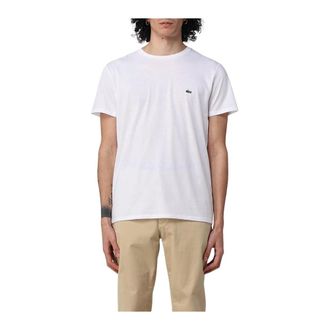 Lacoste T-Shirts, male, White, XL, Slim Fit Short Sleeve TShirt
