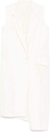 Yohji Yamamoto single-breasted vest coat - Neutrals