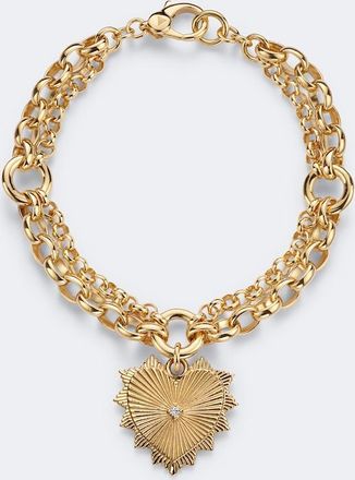 Foundrae True Love 18kt gold bracelet with diamond