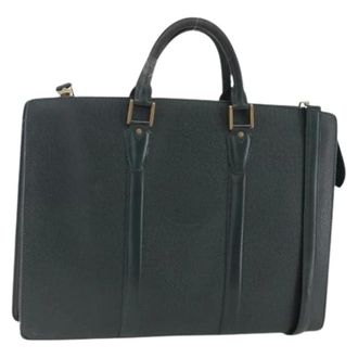 Louis Vuitton Pre-owned Leren Handtas - Dames - Pre-owned - Groen - Maat: ONE Size Leer