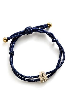 BaubleBar Initial Custom Paracord Bracelet in Blue A at Nordstrom