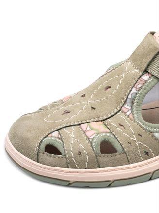 Jana Klettschuh JANA, Damen, Gr. 37, schlamm, Lederimitat, Textil, Schuhe Klettschuh