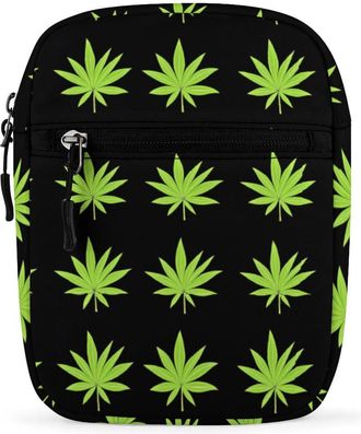 Generic Weed Leaves Crossbody Bag Adjustable Satchel Cute Shoulder Bag Lightweight Sling Bags