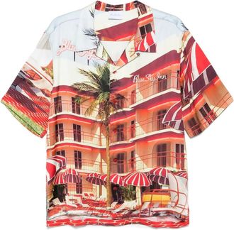 Blue Sky Inn Camicia Tile Inn - Rosso