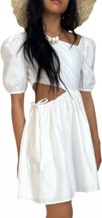 Les Coyotes De Paris Asymmetrical Mini Dress In White
