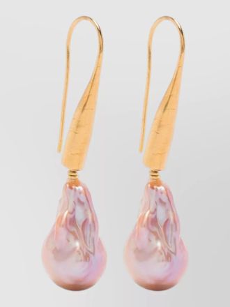 Forte_Forte baroque pearl drop earrings gold tone