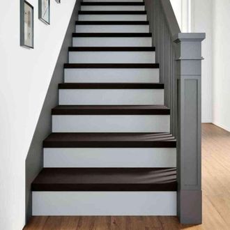 vidaXL Vidaxl - Pelda&ntilde;os De Escalera 2 Uds Madera Maciza Roble Marr&oacute;n Oscuro