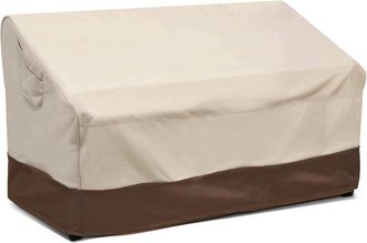 No Brand Funda Acolchada Para Banco De Exterior De Dos Plazas, Funda Para Sof&aacute; De Exterior 100% Impermeable, Funda Para Muebles De Jard&iacute;n/terraza Con Orificios
