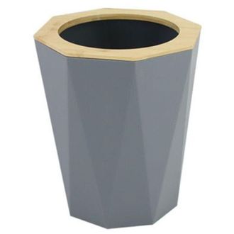 Trade Shop Trade Shop - Cesta Cesta Chatarra Hexagonal Geom&eacute;trico Cuarto De Ba&ntilde;o De Madera 10850