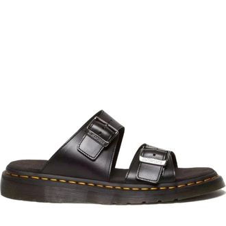 Dr. Martens Schoenen, Heren, Zwart, 40 EU, Leer, Josef Leren Sandalen met Gesp