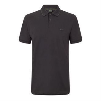 HUGO BOSS Mens Paul Polo Black Cotton - Size X-Large