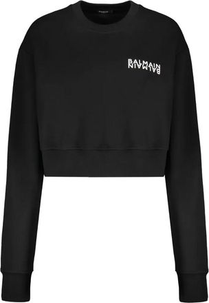 Balmain cropped logo sweatshirt