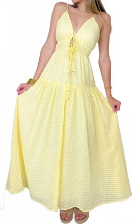 Elan Womens The Sunny Side Maxi Dress In Yellow