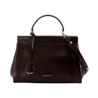 Victoria Beckham Tassen, Dames, Rood, ONE Size, Leer, Sloane Frame Handtas