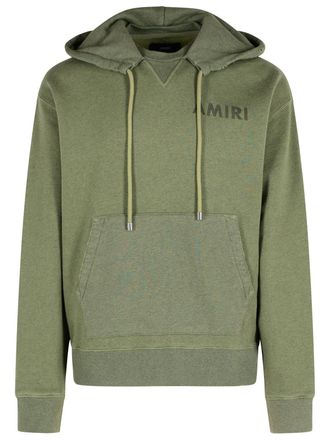 Amiri Stencil Green Cotton Sweatshirt
