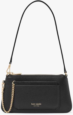 Kate Spade New York Womens Ava Pochette Bag - Black Leather - One Size