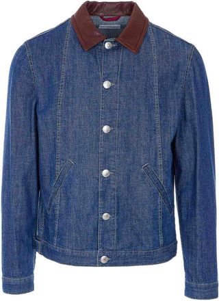 Brunello Cucinelli Denim Jacket With Frontal Buttons Closure