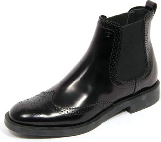 Tod's Schoenen, Dames, Zwart, 36 EU, Leer, Beatles Chelsea Laarzen Elastisch Zwart