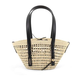 Loewe Tassen, Dames, Beige, ONE Size, Leer, Paulas Ibiza Braid Small Basket