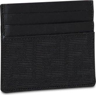 Fendi FF Zucca Jacquard Card Case - Black