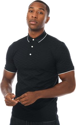 Armani Mens Polo Shirt in blue navy Cotton - Size Medium