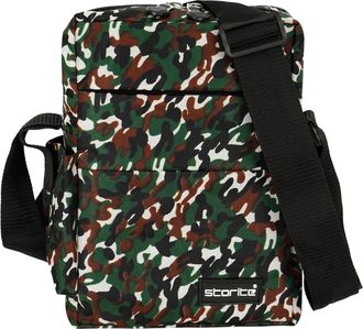 Generic Stylish Padded Mini Sling Bag for Men and Women, Small Passport Travel Bag and Small Sling Bag With Water Bottle Pocket (Green - 16.5 x 8 x 25.5 cm)