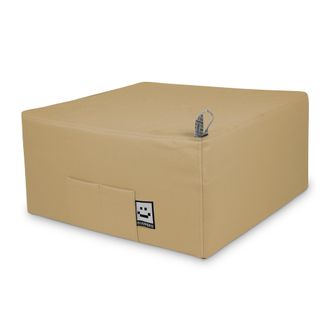 Happers Happers - Puff Cama Individual Para Una Persona Polipiel Beige &Uacute;nico Beige
