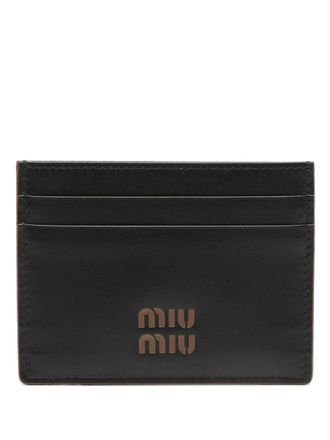 Miu Miu Pasjeshouder met logo-reliëf - Zwart