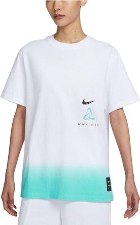 Nike (WMNS) Nike Basketball T-Shirt White Aqua FJ7231-100