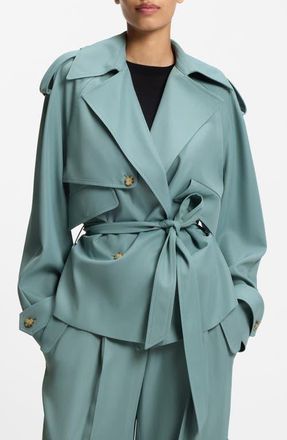 BOSS Jacusa Belted Jacket in Reef at Nordstrom, Size 10