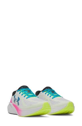 Under Armour UA Velociti Pace Running Shoe in White /Rebel Pink /Capri at Nordstrom, Size 7.5