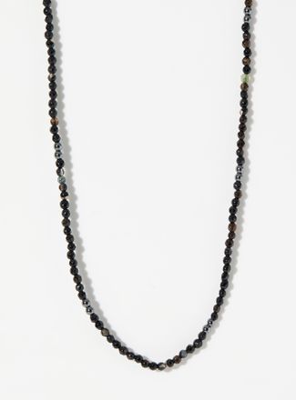 Le 31 Mens Small black bead necklace
