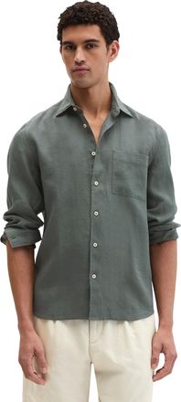 Marc O'Polo Leinenhemd MARC OPOLO, Herren, Gr. XXL, N-Gr, skipping stone, Web, Obermaterial: 100% Leinen, Manschette, Hemden Leinenhemd, im klassisch cleanen Look