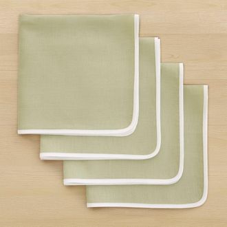 Solino Home Linen Dinner Napkins Set of 4, 20 x 20 Inch for Dining Table, Holiday and Everyday Table Decor - Kensington in Sage at Nordstrom, Size