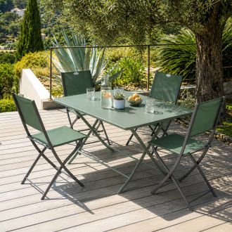 Hesperide Tavolo da giardino pieghevole 110x71x70 cm Greensboro verde