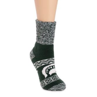 Muk Luks Gameday Unixex Short Heat Retainer Socks in Michigan State at Nordstrom