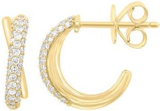 Effy Diamond Hoop Earrings in Gold at Nordstrom Rack