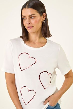 Roman Embellished Heart T-Shirt