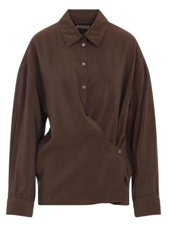 Christophe Lemaire Brown Relaxed Solid Shirt