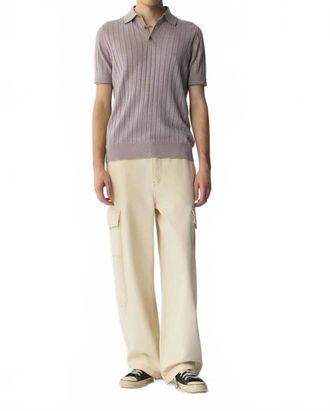 Guest In Residence Short Sleeve Teddy Polo In Dusk