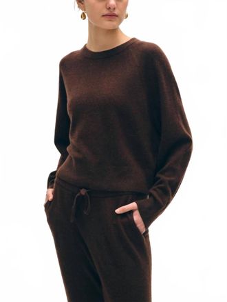 White + Warren Cashmere Sweatshirt In Espresso