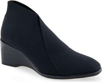 Aerosoles Anini Wedge Slip-On Bootie in Black Elastic at Nordstrom Rack, Size 7.5