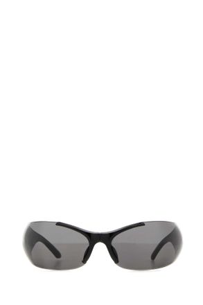 Balenciaga Unisex Black Nylon Afterhour Oval Sunglasses Exterior: Occhiali Da Sole