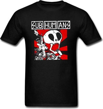 nr Mens Subhumans Custom Cool Tee Shirts -XL Black