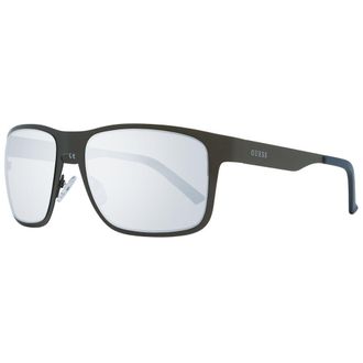 Guess Mens Gu7639 Sunglasses Rectangular Style - Grey Metal - One Size